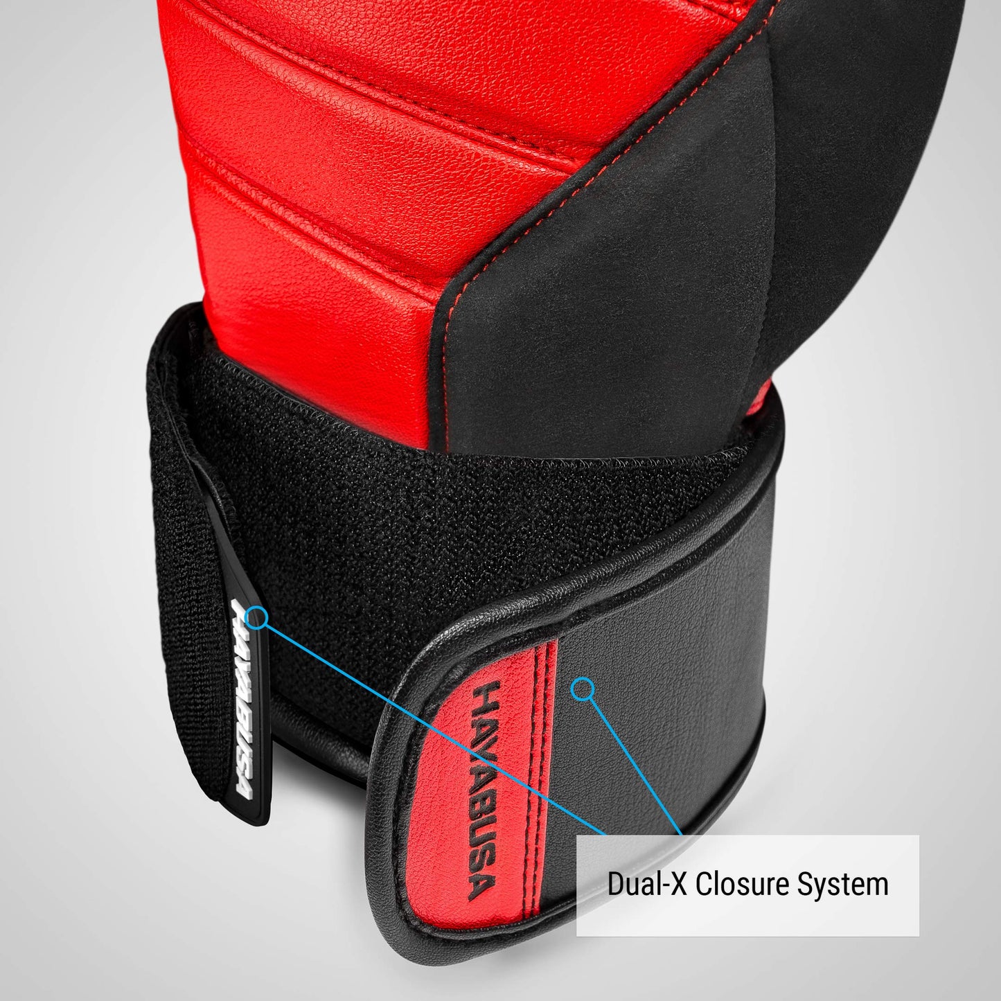 Hayabusa T3 Boxing Gloves for Men and Women Wrist and Knuckle Protection, Dual-X Hook and Loop Closure, Splinted Wrist Support, 5 Layer Foam Knuckle Padding - Red/Black, 18 oz