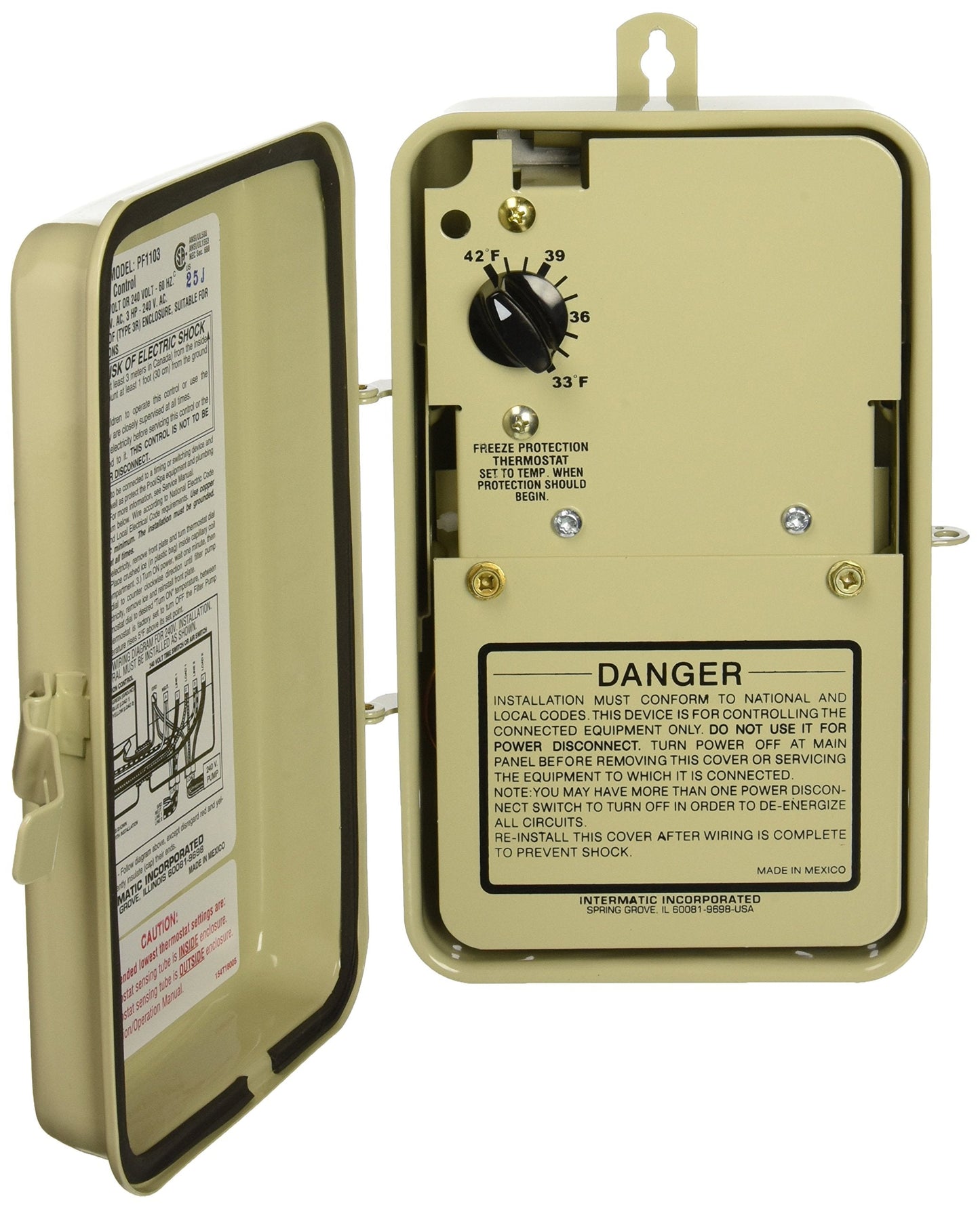 Intermatic PF1103 1.5/3HP Freeze Protection Thermostat Only