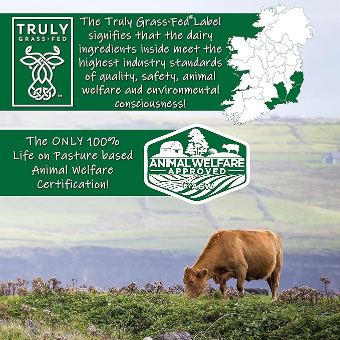 Grass Fed Whey Protein Powder Isolate - Unflavored - Unsweetened - Certified Entire Life On Pasture - A Greener World - ASPCA Registered Brand List - Informed-Sport - 3lbs