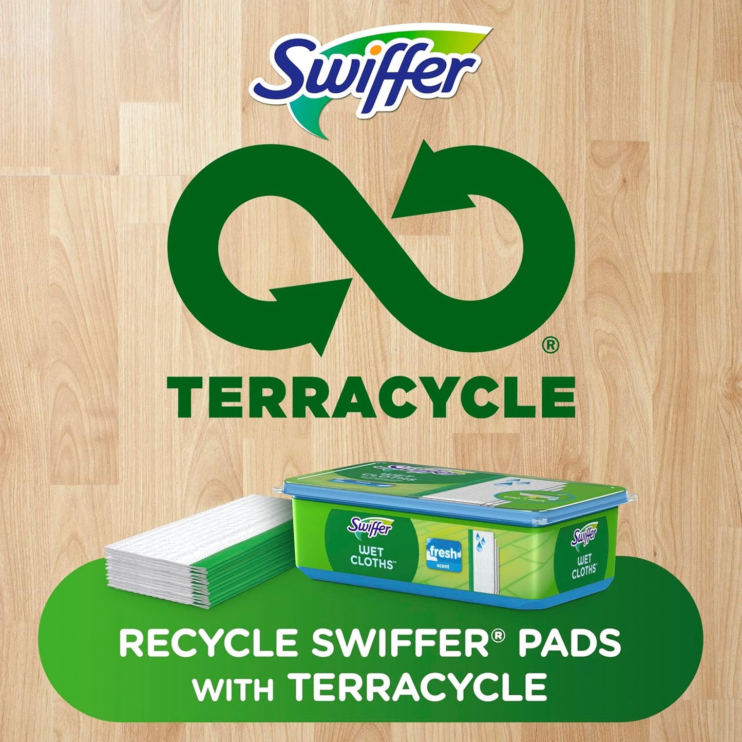 Swiffer Sweeper Wet Mopping Cloths - Open Window Fresh Scent, 24-Count Refills | Pack of 6