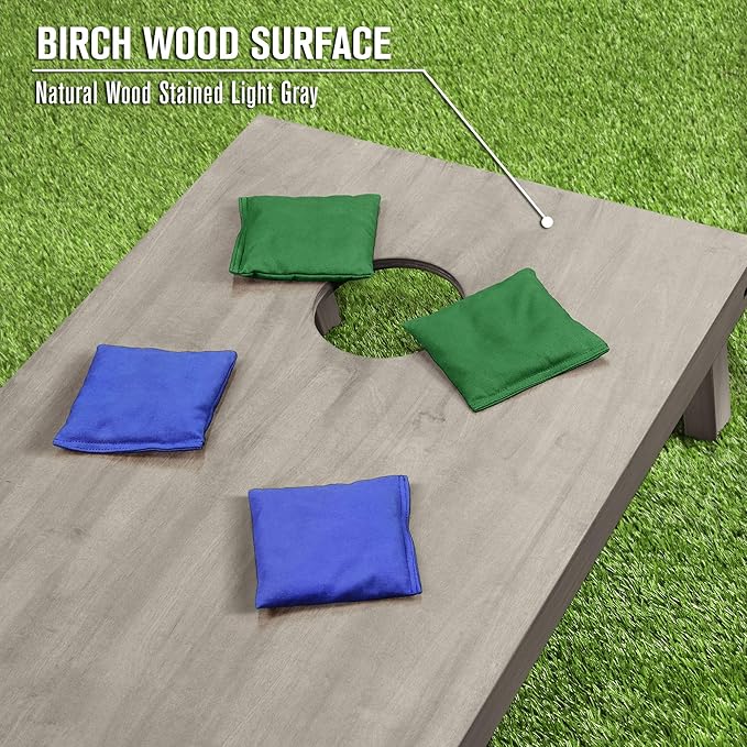 GoSports 4 ft x 2 ft Regulation Size Wooden Cornhole Boards Set - Includes Carrying Case and Bean Bags (Choose Your Colors) Over 100 Color Combinations