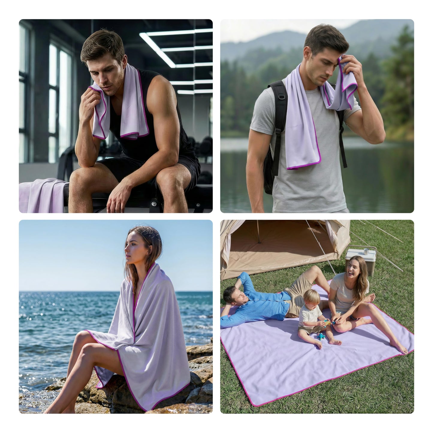 PROIRON Microfiber Towel,Quick Dry & Super Absorbent Towel,Travel & Gym & Camping Towel Lightweight for Swimming,Beach,Gym-32 x16“