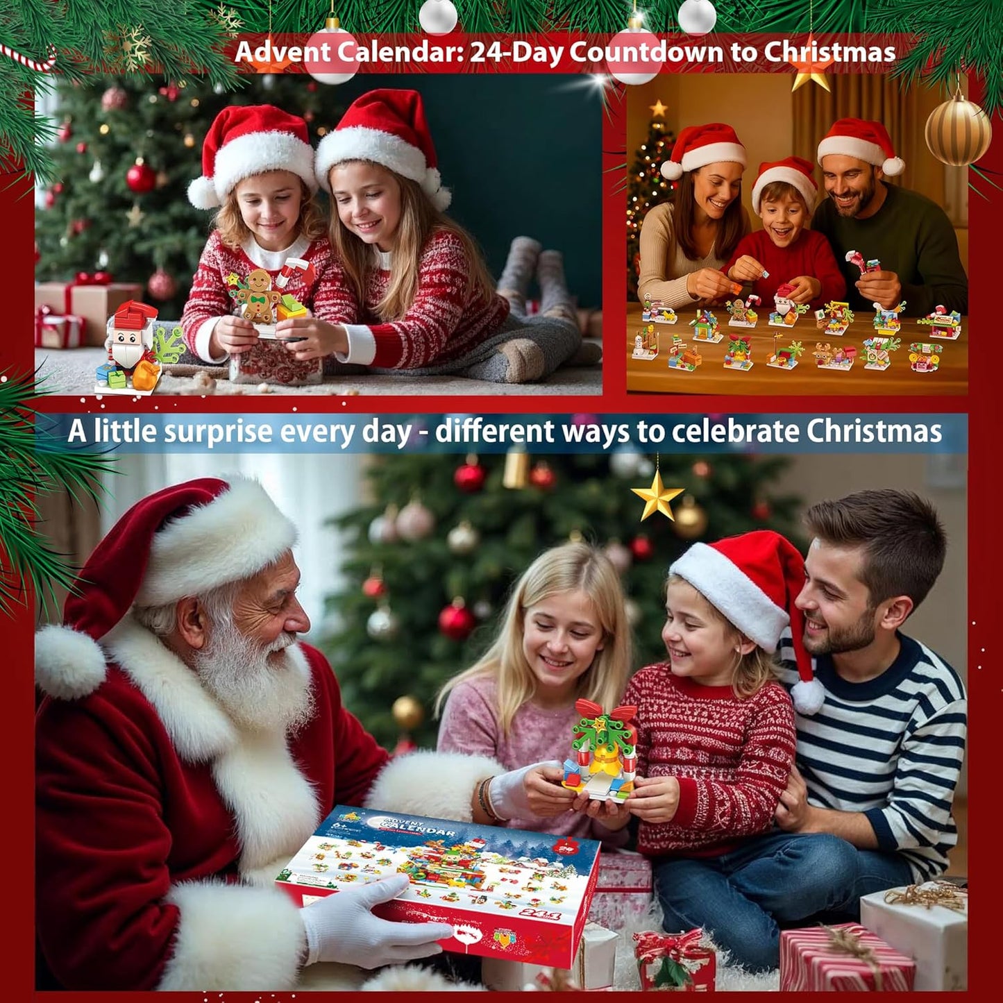 Santa’s Workshop Advent Calendar 2025 - 24-in-1 Holiday Countdown Gift for Kids Ages 6+