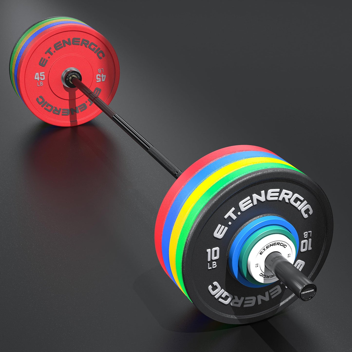 E.T.ENERGIC Fractional Weight Plates Set of 8 (0.25LB, 0.5LB, 0.75LB, 1 LB) x 2, Odorless Micro Weight Plates for Olympic Barbells for Change Plates Strength Training