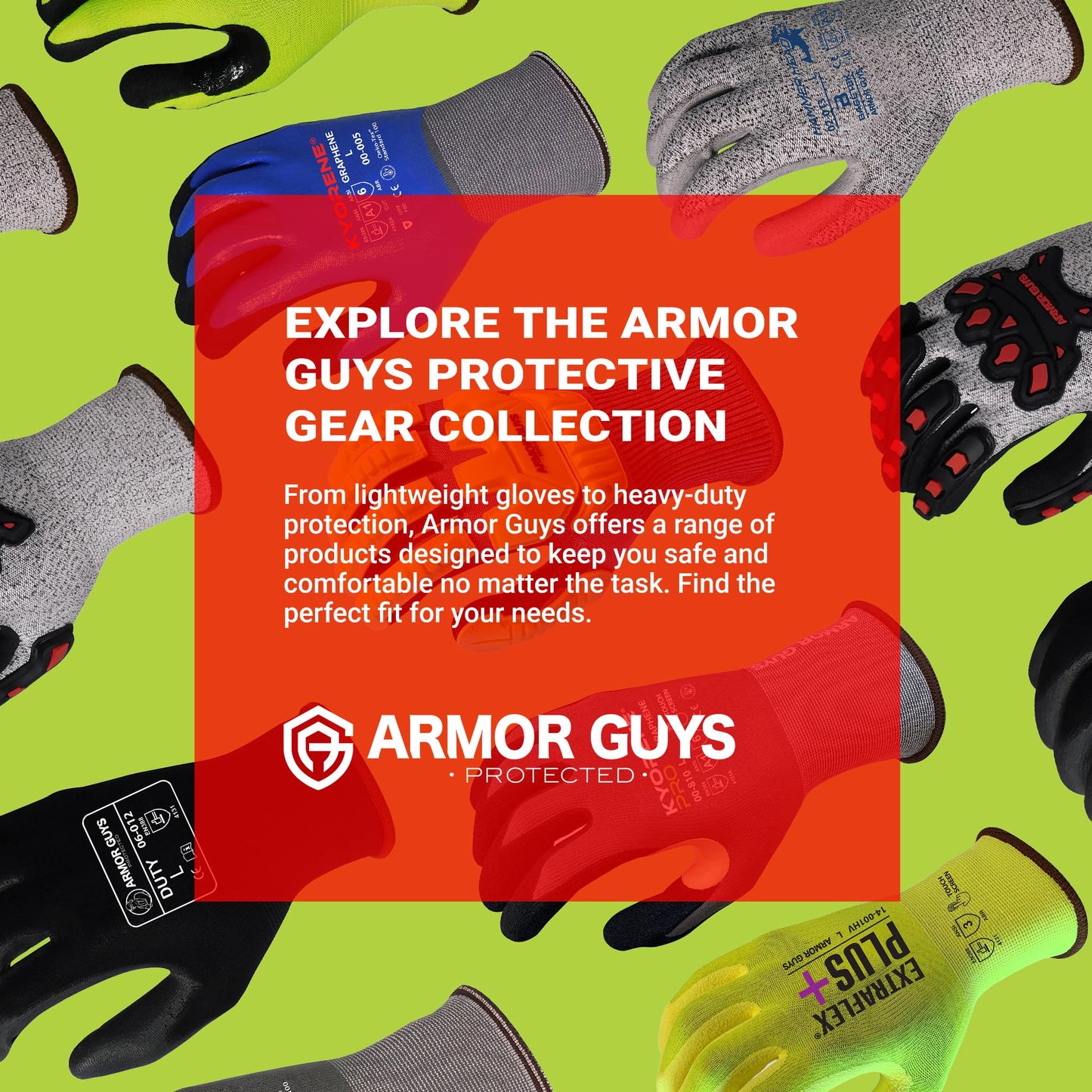 Armor Guys Kyorene Pro 00-850 A5 Cut Resistant Work Gloves - Graphene, Nitrile Grip, Breathable for Sheet Metal Handling - XL, 12 Pairs