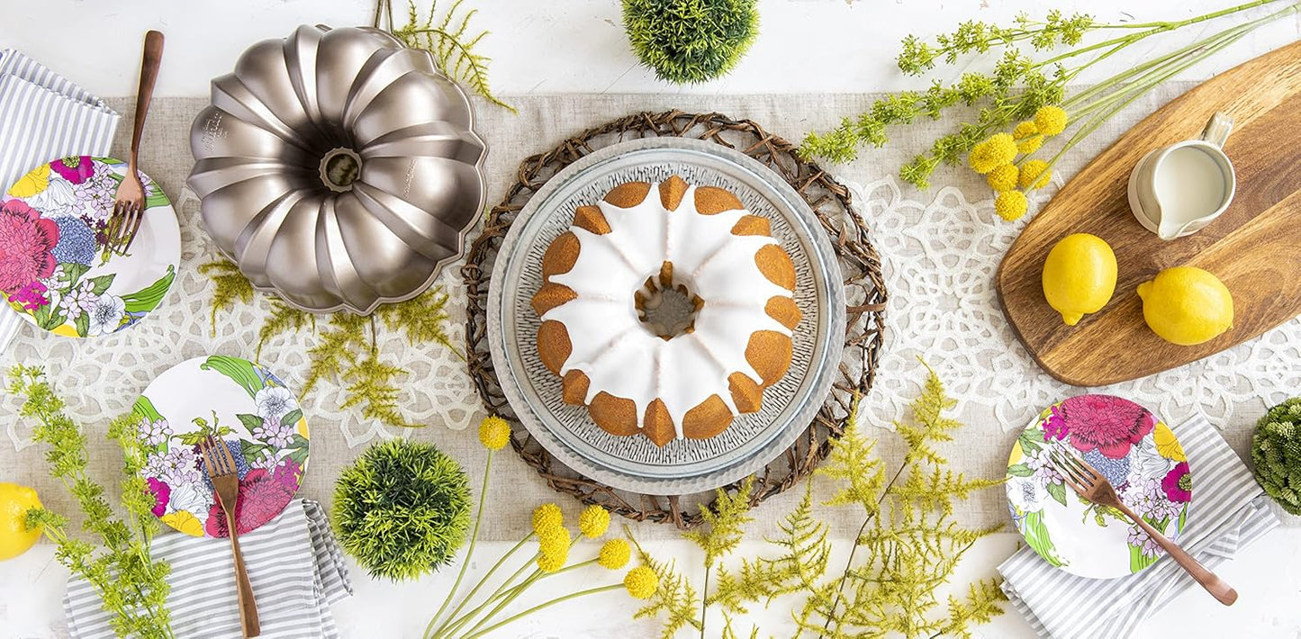 Nordic Ware 12-Cup Bundt Pan - Classic Toffee Finish for Perfectly Shaped Cakes