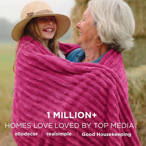 Bedsure GentleSoft Hot Pink Full Blanket - Cozy, Soft Throw for Women & Girls | 84x90 Inches