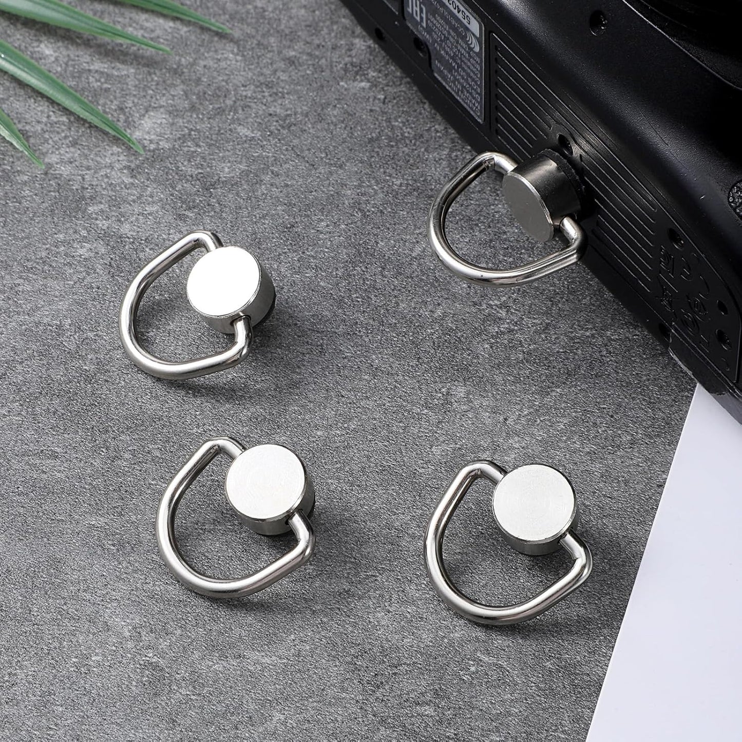 Qulkws 4pcs Holder,1/4"-20 Stainless Steel D Ring Screw, Camera D Ring Screws Hinged Thread, Fixing Screw Camera