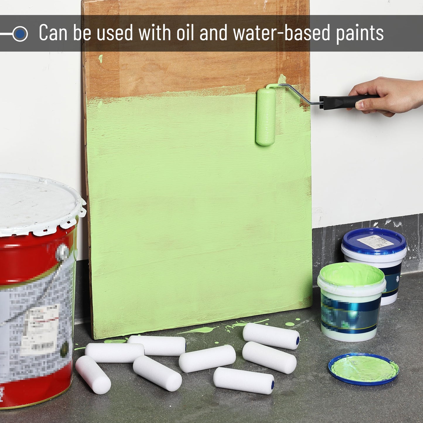 Bates- Foam Paint Roller Covers, 4 Inch, 30 Pack, Paint Roller 4 Inch, High Density Foam Roller Paint Covers, 4 Inch Paint Roller, Paint Rollers 4 Inch, Foam Paint Roller 4 Inch Foam Roller