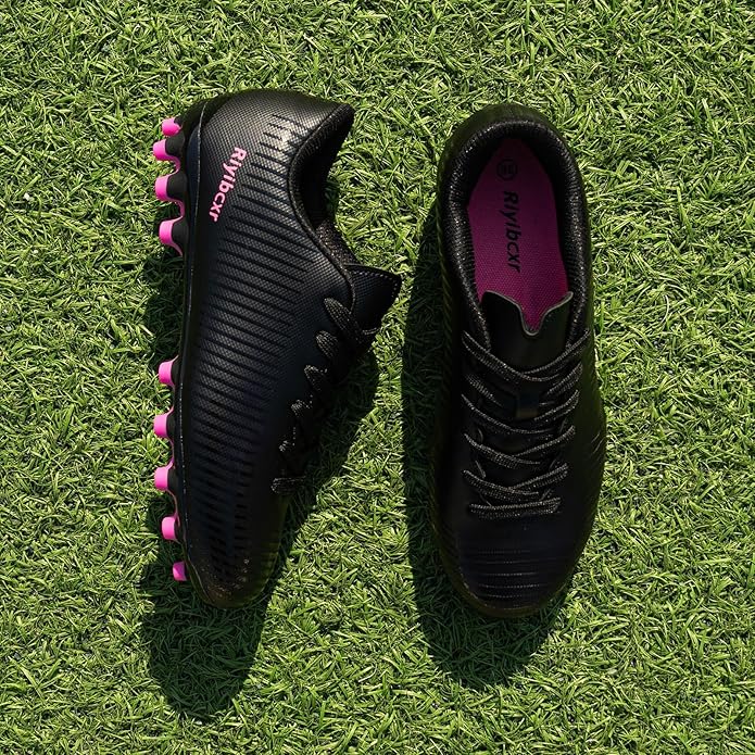 Women Soccer Cleats Lace-Up Turf Football Shoes Indoor Outdoor Low-Top Fustal Soccer Training