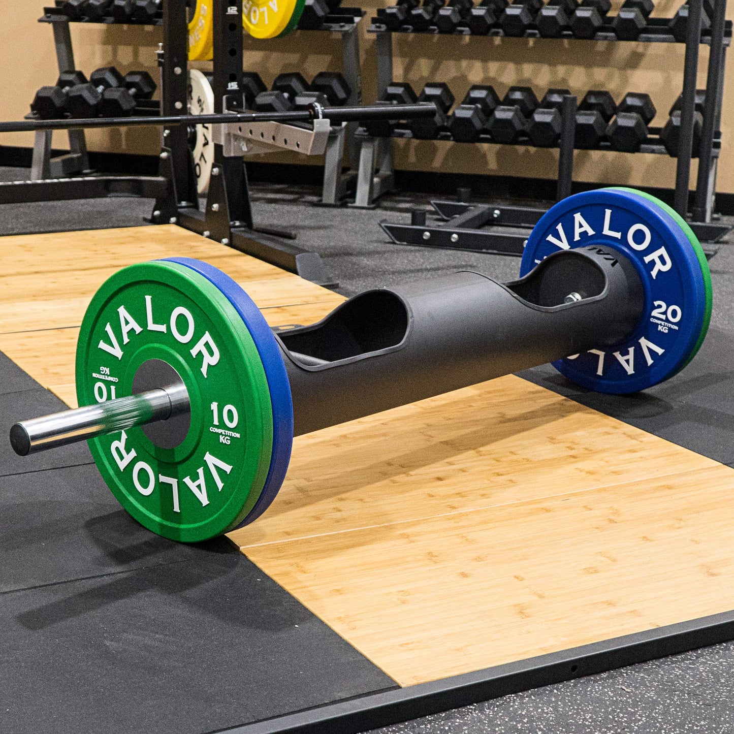 Valor Fitness 8 - Inch Strongman Log Barbell – Heavy-Duty Workout Log for Powerlifting, Press, Strength Training, and Competition Max Weight 500 lns