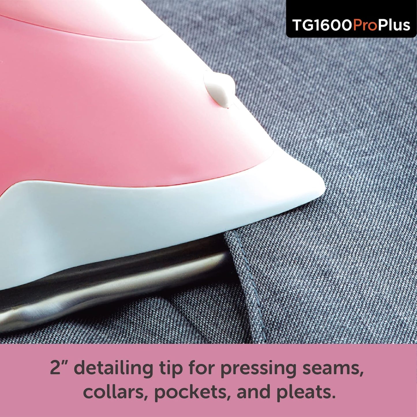 Oliso TG1600 ProPlus Smart Iron - 1800 Watt Steam Iron with Auto-Lift & Diamond Ceramic-Flow Soleplate | Rosé
