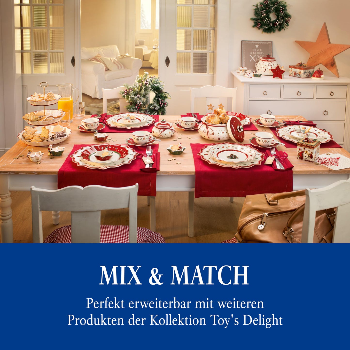 Villeroy & Boch 14-8585-4556 Toy's Delight Box Small, Porcelain, White/Red