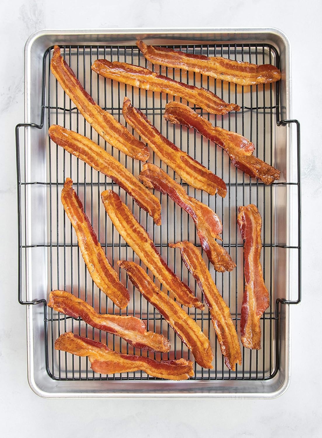 Nordic Ware Extra Large Baking Tray - Crisping Rack for Perfectly Cooked Meals | Silver Finish