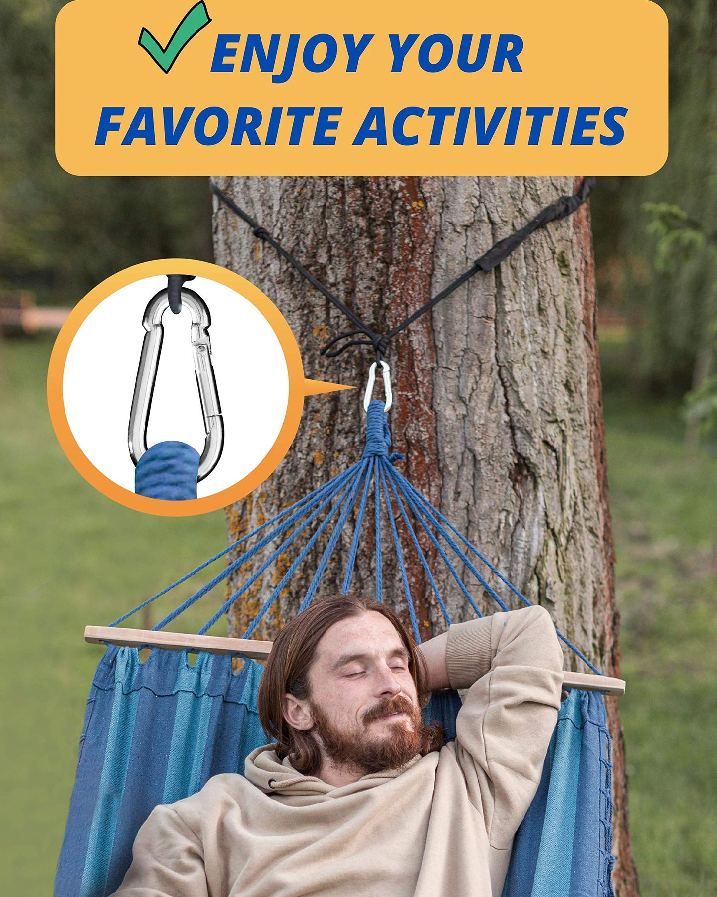 Carabiner Clip 5 Pack - Multipurpose Heavy Duty Carabiner - Carabeaner for Keys - Snap Hooks - Keychain Clips