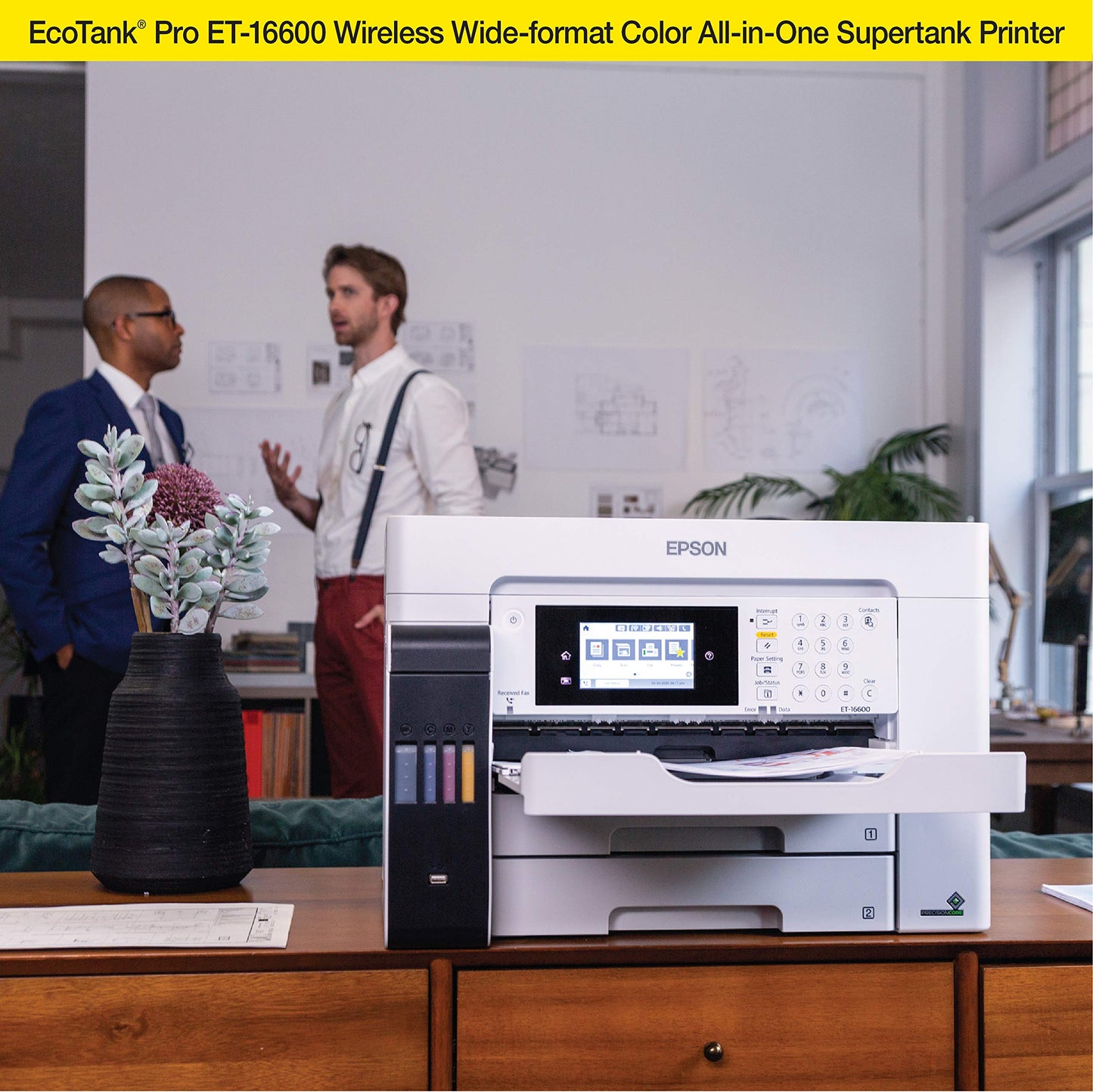 Epson EcoTank Pro ET-16600 Wireless Wide-Format Color All-in-One Supertank Printer with Scanner, Copier, Fax, and Ethernet