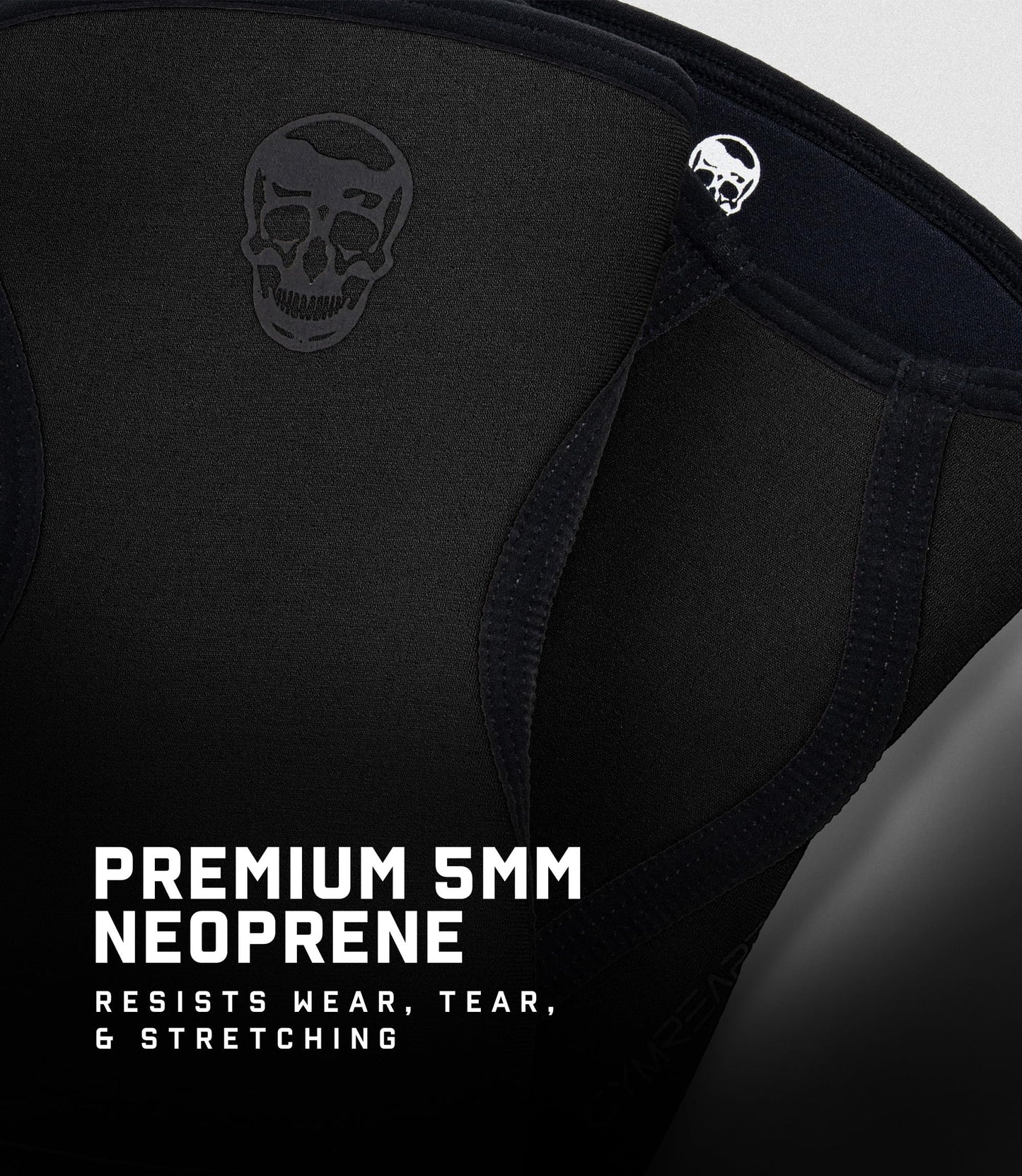 Gymreapers 5MM Knee Sleeves for Weightlifting, Squats, Powerlifting, and Functional Training – Compression Knee Support for Men & Women – Joint Protection & Recovery – Pair (Black/Black, Medium)