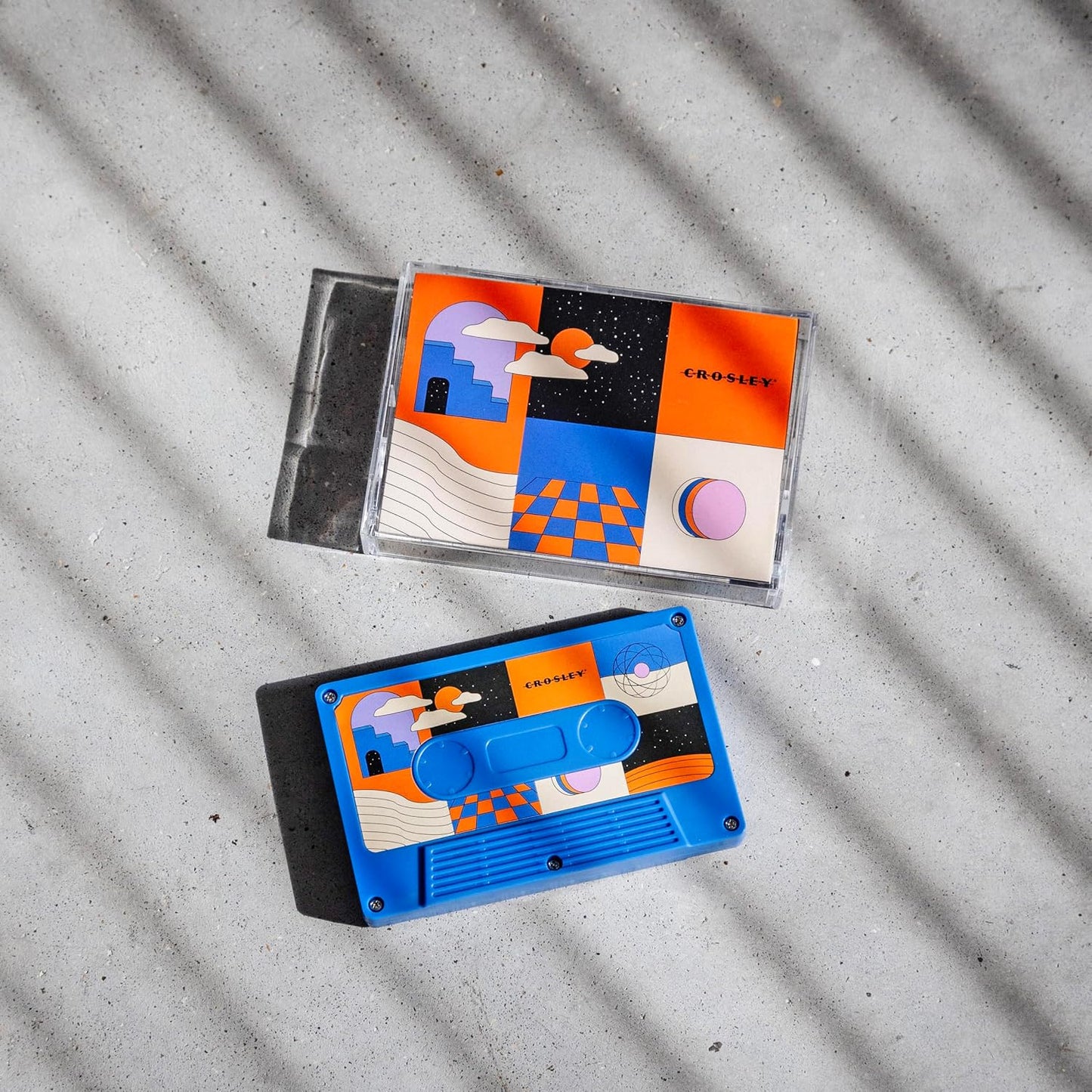 Crosley Cassette Bluetooth Speaker - Portable Tape Design in Surreal Cobalt