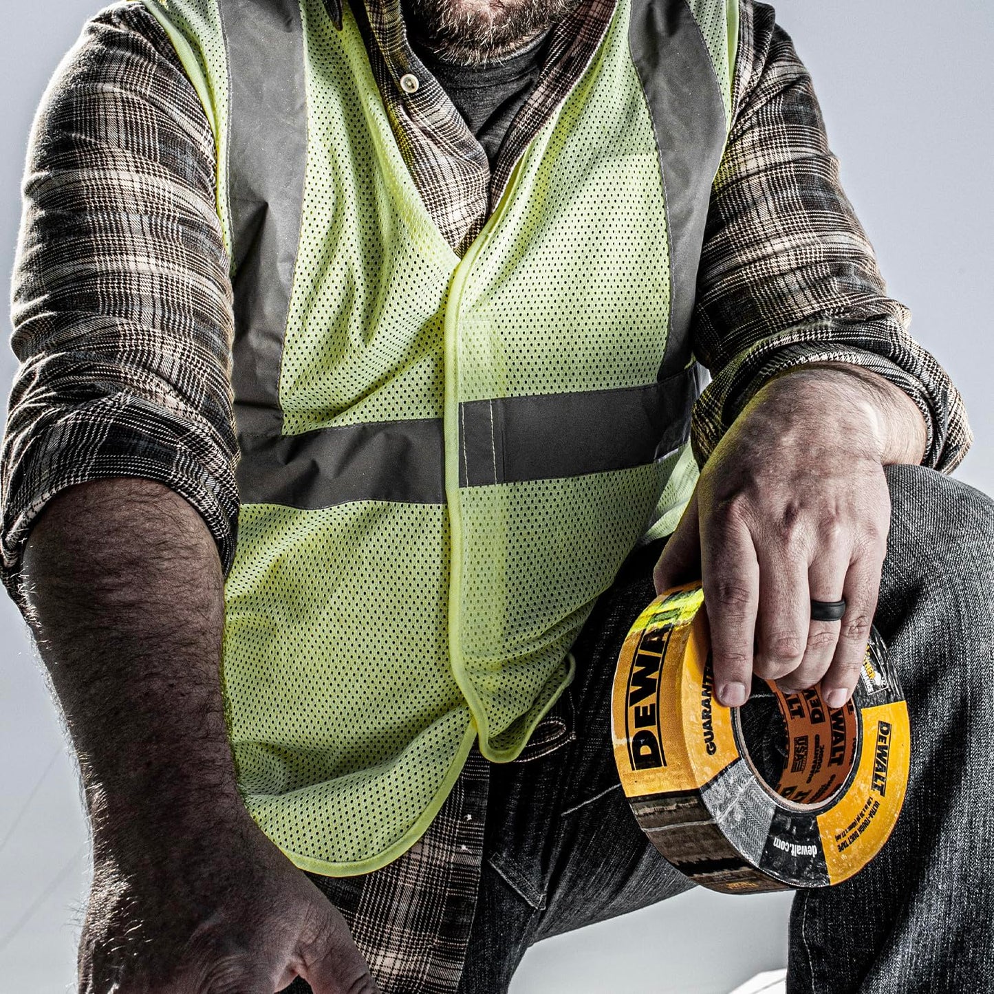DEWALT Ultra Tough Duct Tape, 1.88 in x 30 yd, Heavy Duty, Ultra Strong, Aggressive Adhesive, All-Weather, 12 Rolls, Black