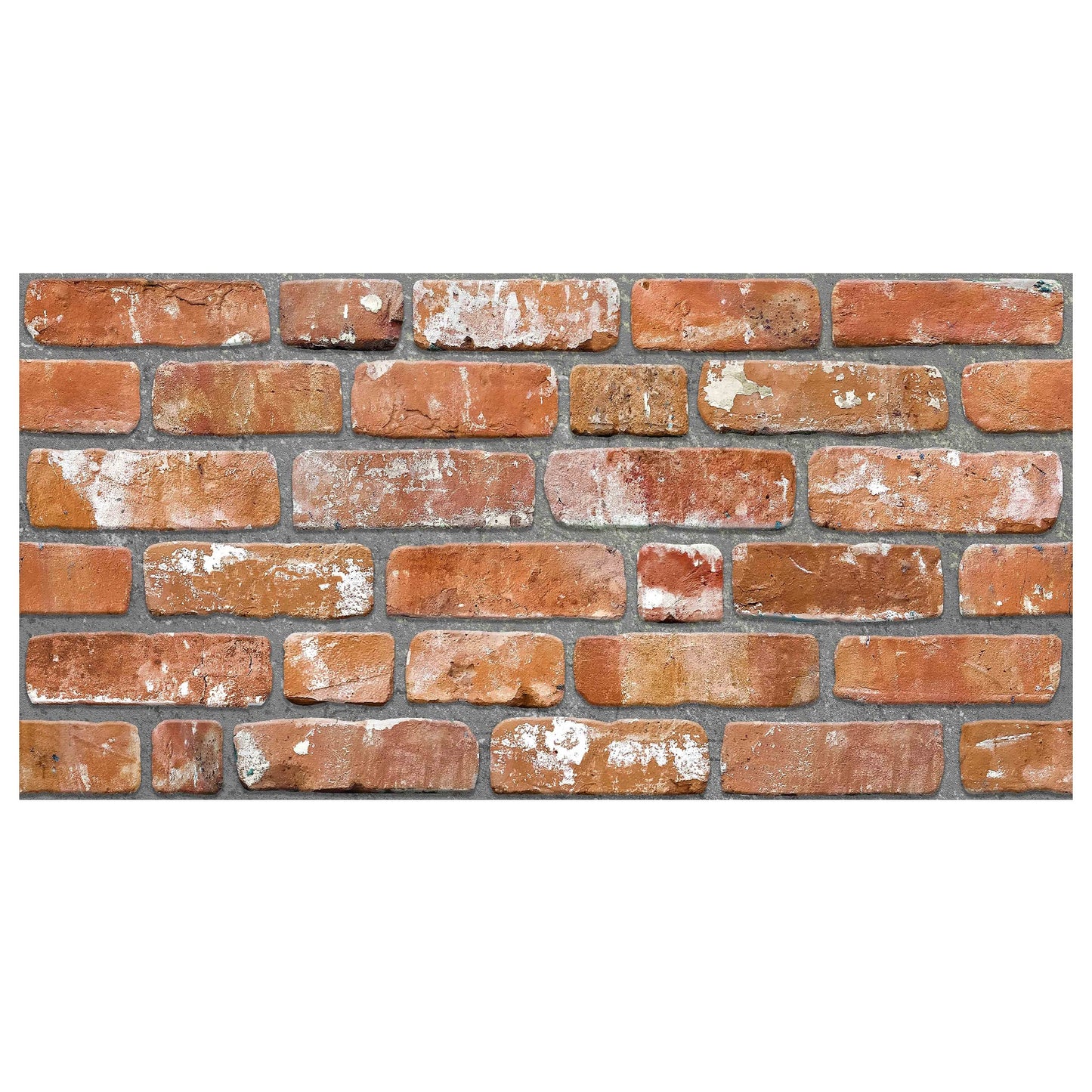 Dundee Deco 3D Wall Panels Faux Brick - Cladding, Red Orange Stone Look Wall Paneling, Styrofoam Facing for Living Room, Kitchen, Bathroom, Balcony, Bedroom, Set of 5, Covers 27 sq ft