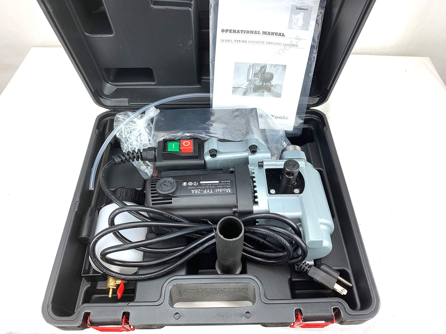 TYP-28A Mag Drill BLUEROCK Tools MINI Magnetic Drill Typhoon Small Mag Annular