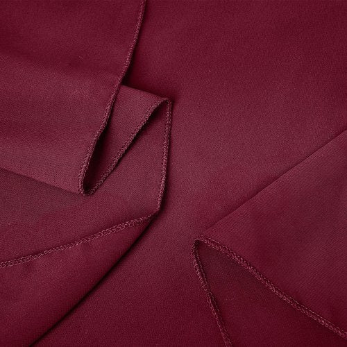Burgundy Table Skirt 14FT Chiffon Table Skirting 2 Layer Rectangle Green Tablecloth for Birthday Baby Shower Wedding