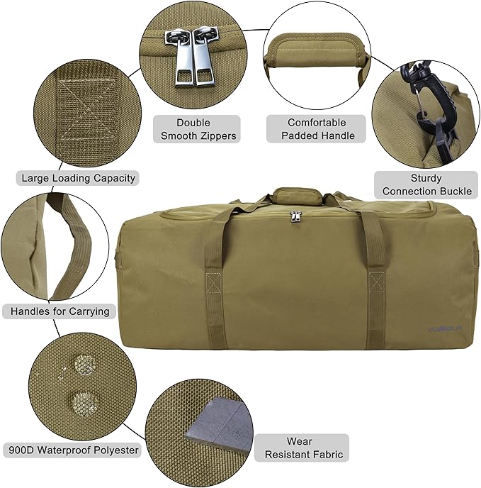 Large Duffle Bag for Travel, 100L Travel Bags for Men Extra Large Duffel Bag Water & Tear Resistant Women Weekender Bag w/Shoulder Strap for House Moving Travel Essentials Camping Gear Storage