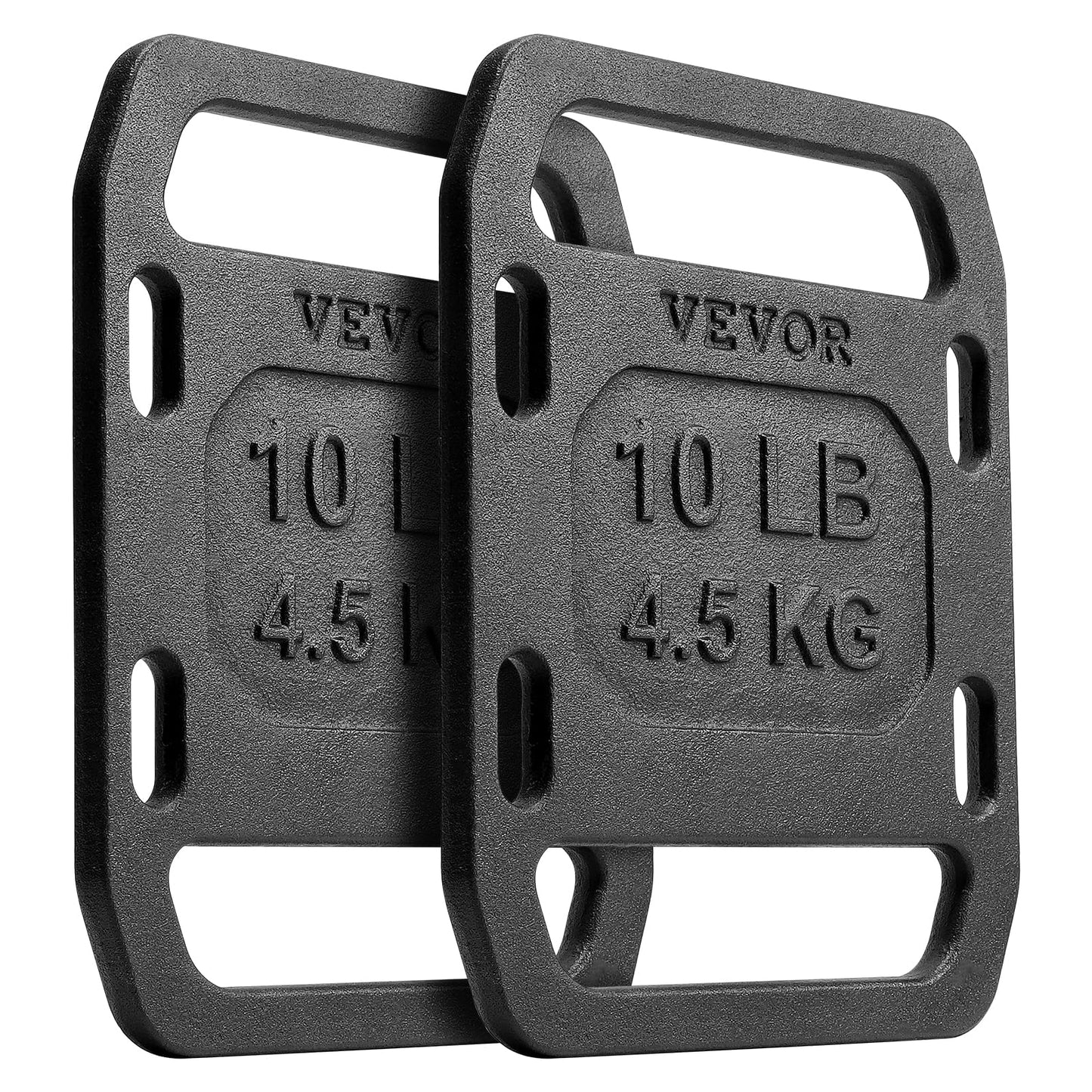 VEVOR Cast Iron Weights, 10LB Pair Weighted Weights with Straps, Adjustable Plate for Swings, Squat, Strength Training, Weightlifting, Fitness Workout