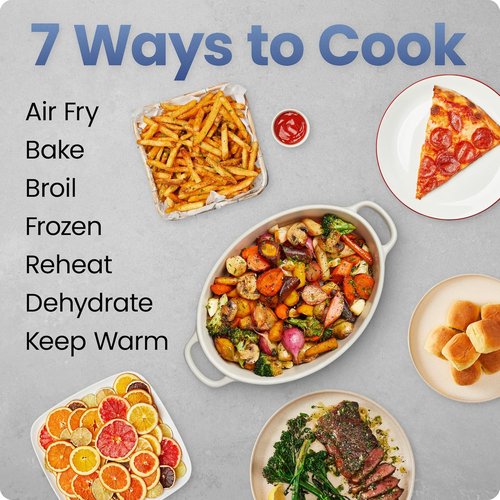Chefman Air Fryer 9 Qt - TurboFry 7-in-1 High-Powered Cooking at 450°F for Crispy Results | XL Basket with Viewing Window