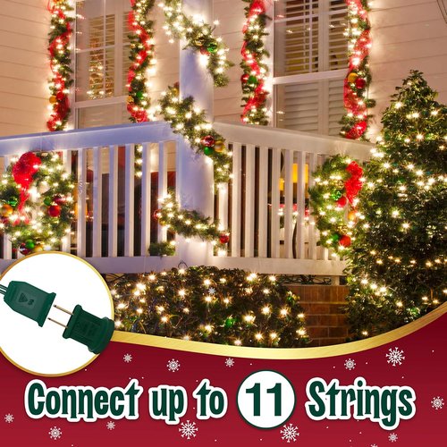 Clear Warm White Christmas Tree Lights - 35 Mini Bulbs with 6.3 ft String | Multifunctional Outdoor & Indoor Decor