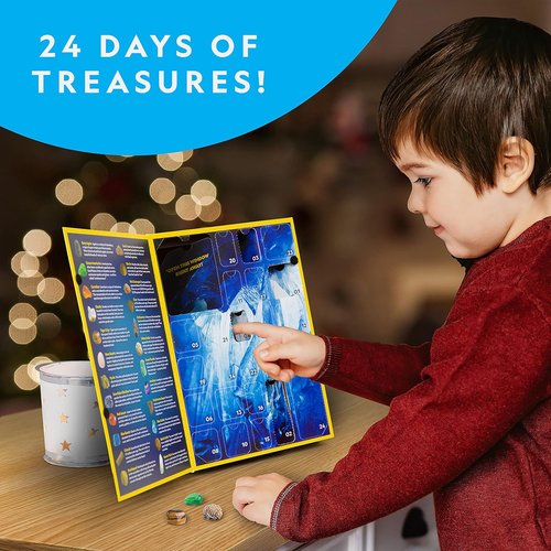 National Geographic Rock Collection Advent Calendar - 24 Gemstones, Minerals & Fossils for Kids