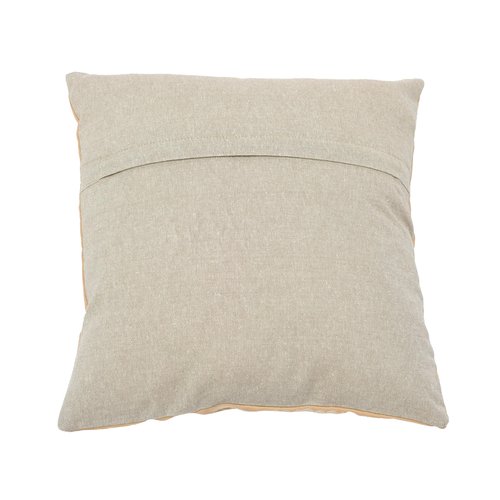 Creative Co-Op Cotton Embroidered Suzani Chambray Back Pillow, 16" L x 16" W x 2" H, Multicolor