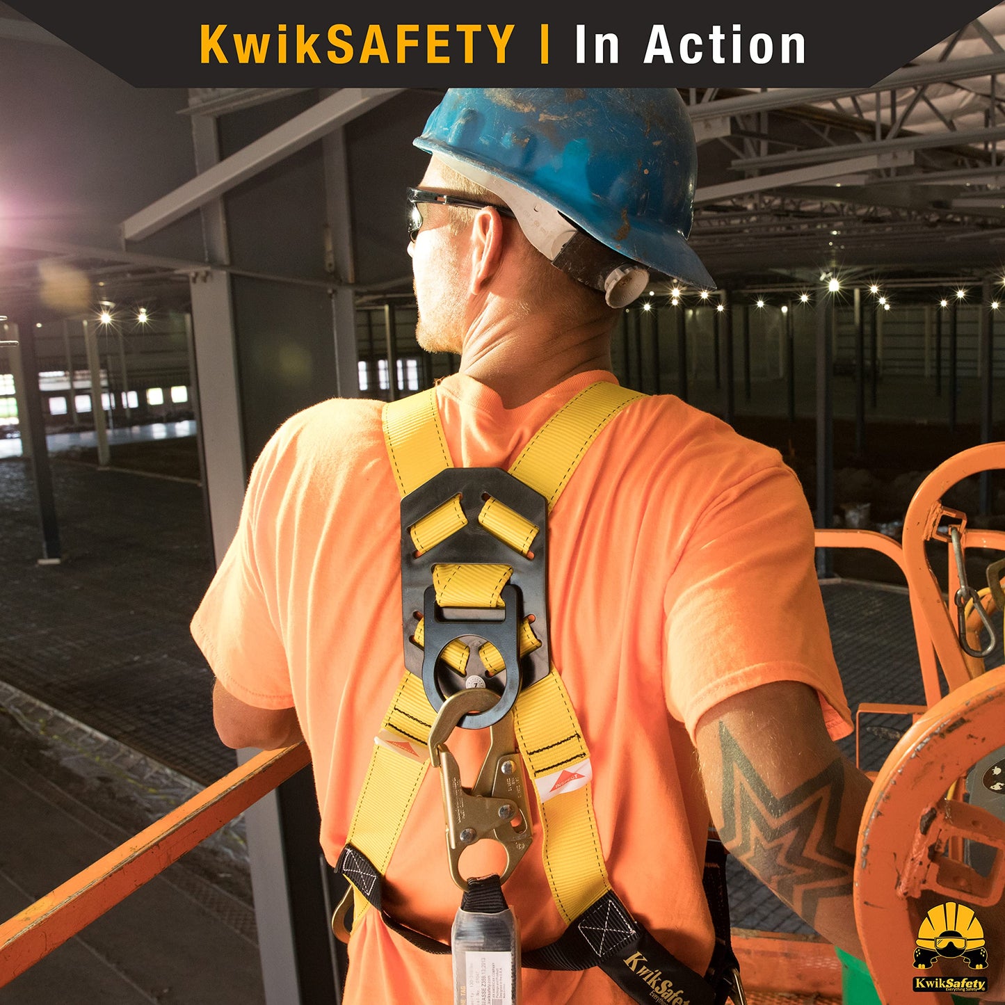 KwikSafety - Charlotte, NC -PYTHON [2 PACK] External Shock Absorber Double Leg 6ft Safety Lanyard OSHA ANSI Fall Protection Restraint Equipment Snap Rebar Hook Construction Arborist Roofing