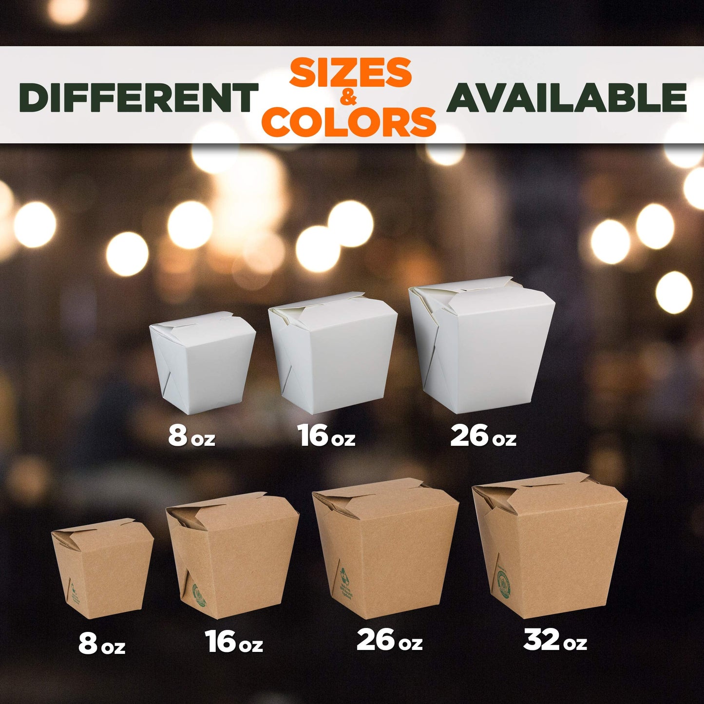 Fit Meal Prep 50 Pack 16 oz Chinese Take Out Boxes - 3.8x3” Plain Kraft Paperboard Food Containers, Leak and Grease Resistant Half Quart Size Asian Rectangle To Go Boxes, Candy Buffet Box and Party