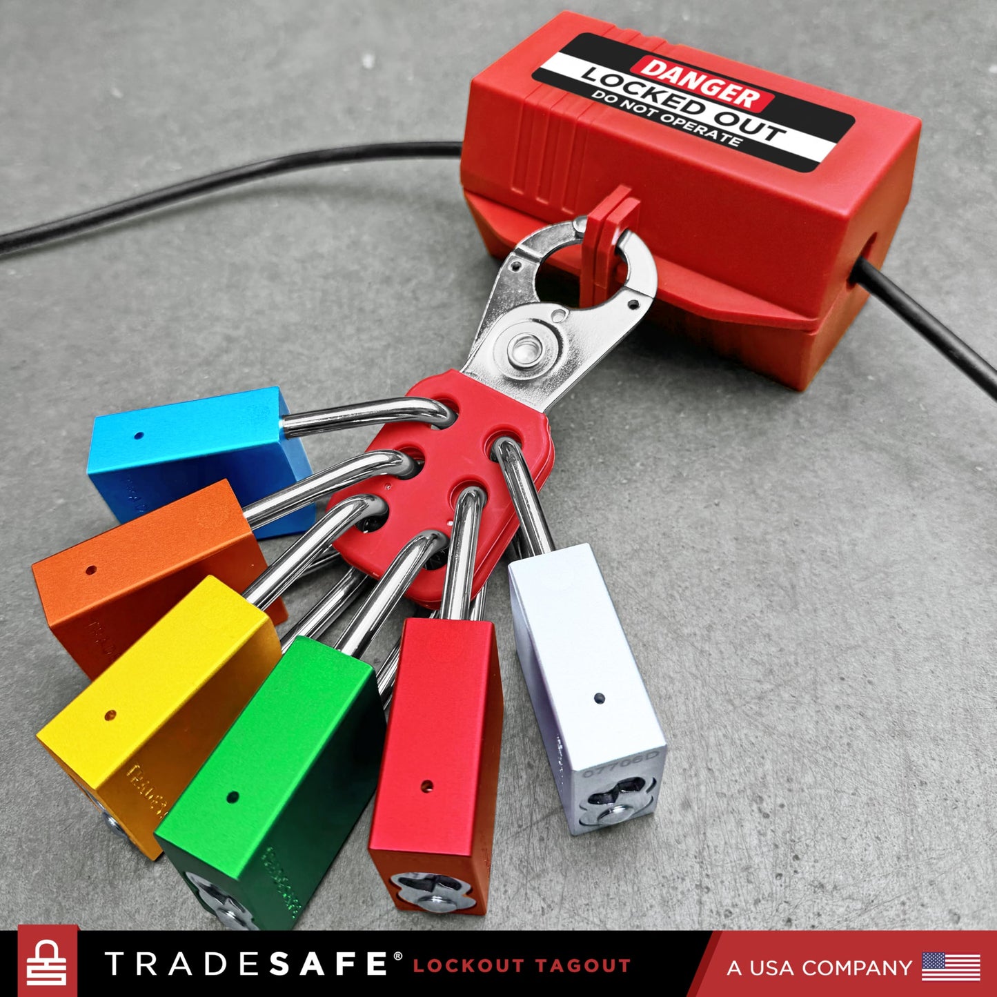 TRADESAFE Lockout Tagout Locks Set - 10 Blue Aluminum Loto Locks, Lock Out Tag Out Padlocks Keyed Alike, 2 Keys Per Lockout Padlock, OSHA Compliant
