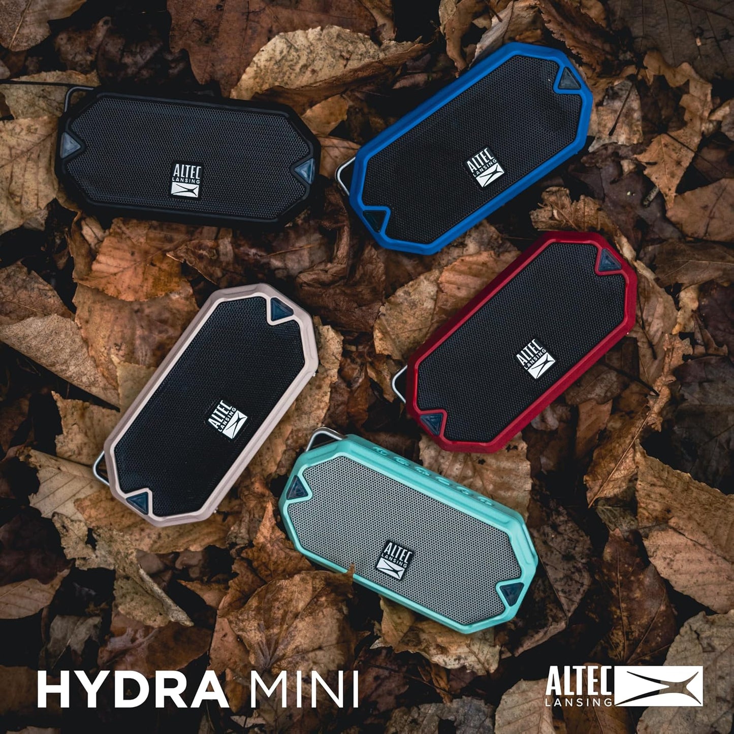 Altec Lansing IP67 6 - HydraMini Wireless Bluetooth Speaker, Waterproof USB C Rechargeable Battery with Hours Playtime