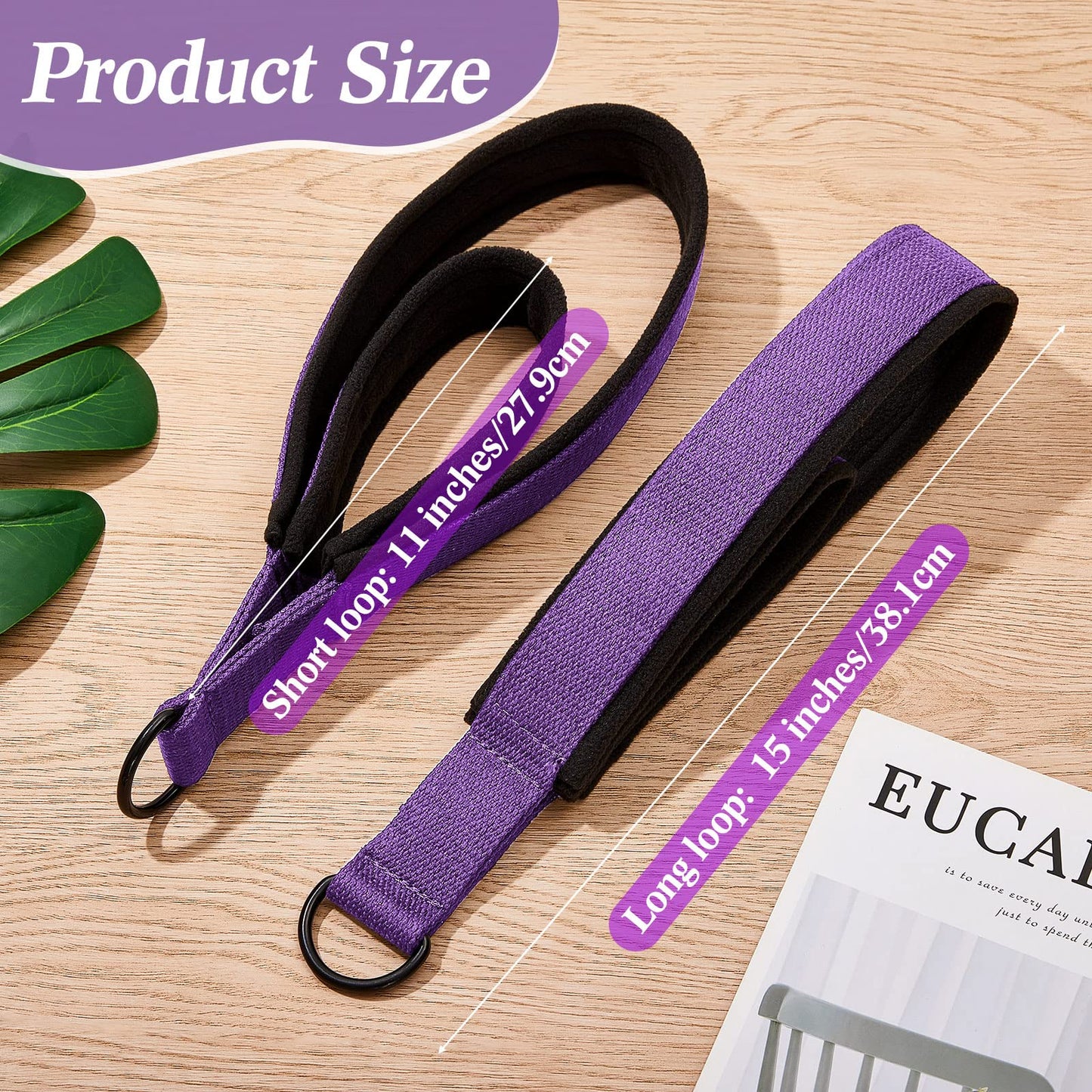 2 Pcs Pilates Double Loop Straps for Reformer Pilates Straps Pilates Equipment Yoga Straps Exercise Straps for Home Gym Workout