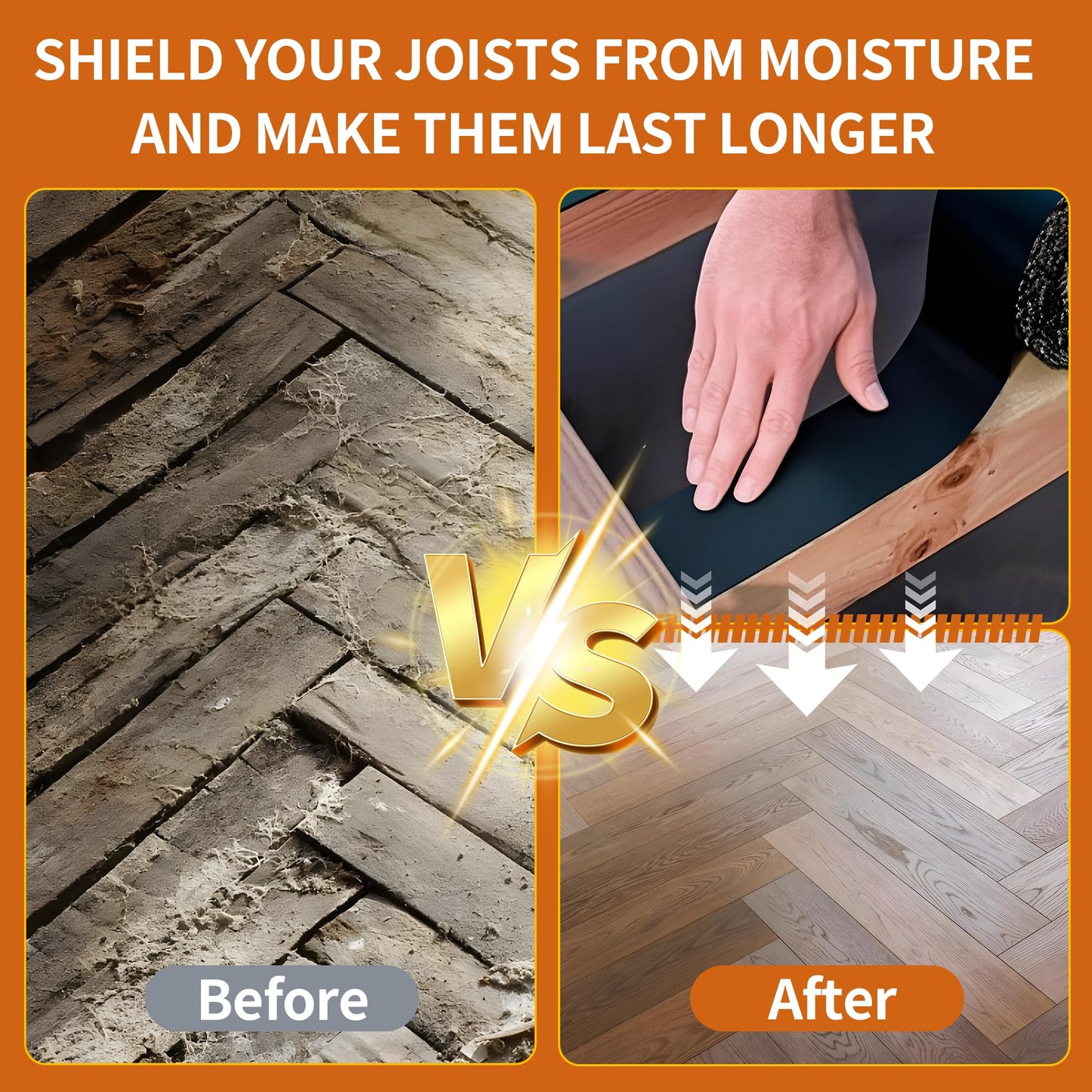JOAPRIL 12 Pack Butyl Sealant Tape 2" x 50', Deck Joist Tape for Decking, Waterproof and Anti-Corrosion for Extend Deck Life