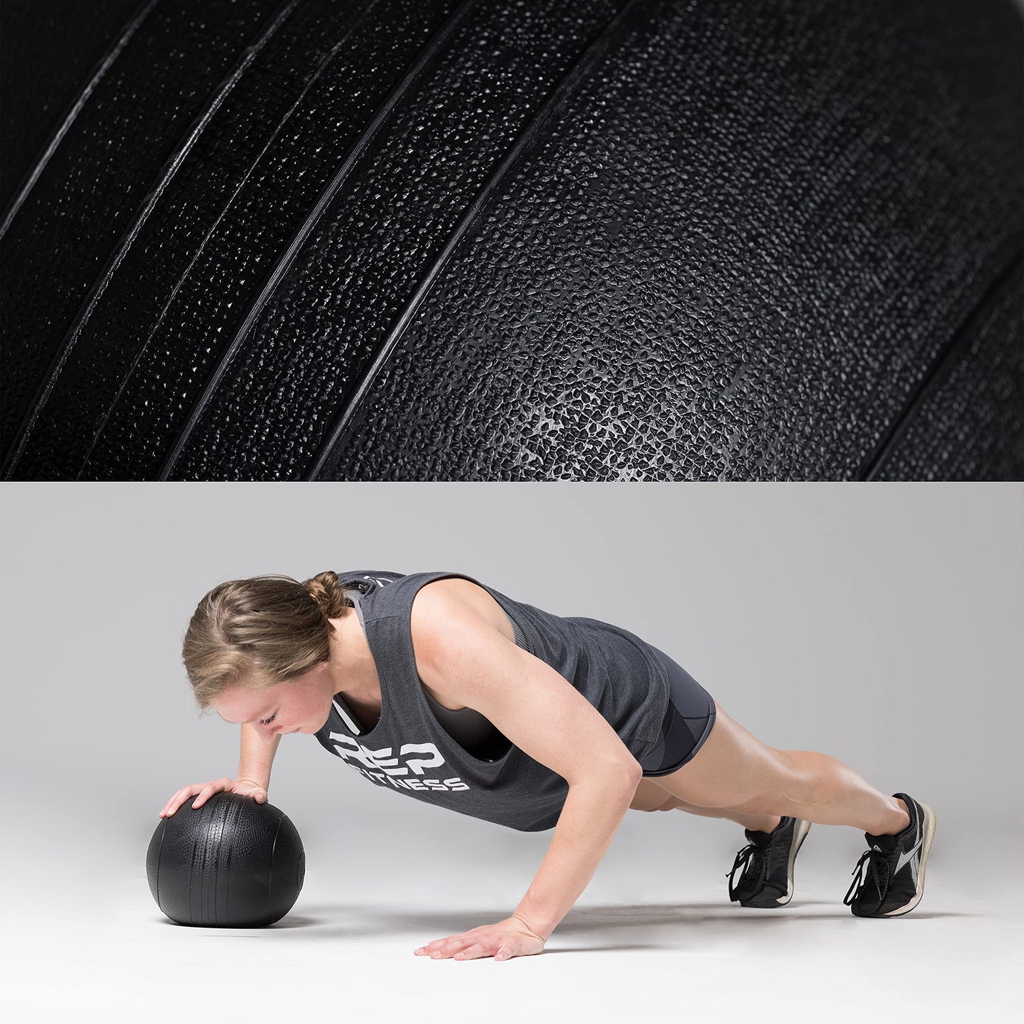 REP Weighted Slam Balls | 20 lb | Exercise and Fitness Balls for Strength Training, Soft Rubber Grip, Non-Bounce Medicine Ball | Crossfit, Home Gym, Fitness, and Core Workouts | Black