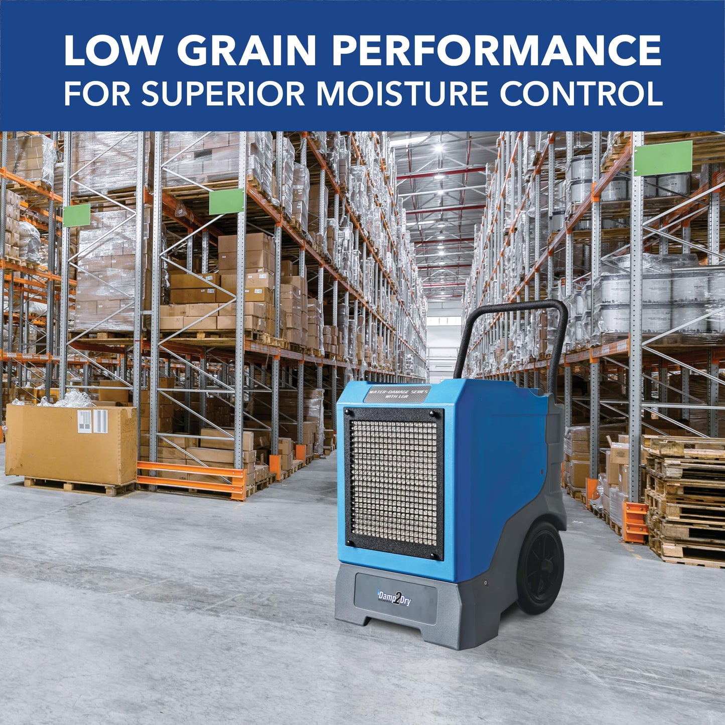 Perfect Aire Damp2Dry 140-Pint Commercial Dehumidifier with Pump, Heavy-Duty Moisture Removal, Low Grain Performance, Smart App Control, 970 sq. ft.