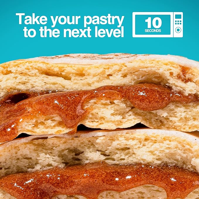 Legendary Foods 22g Protein Pastry+ Cinnamon Low Carb Meal Replacement Bar - Low Glycemic, Gluten Free Protien Snacks - Healthy Keto Snack Box, 8x Zero Sugar Energy Bars - Bariatric Diabetic Friendly
