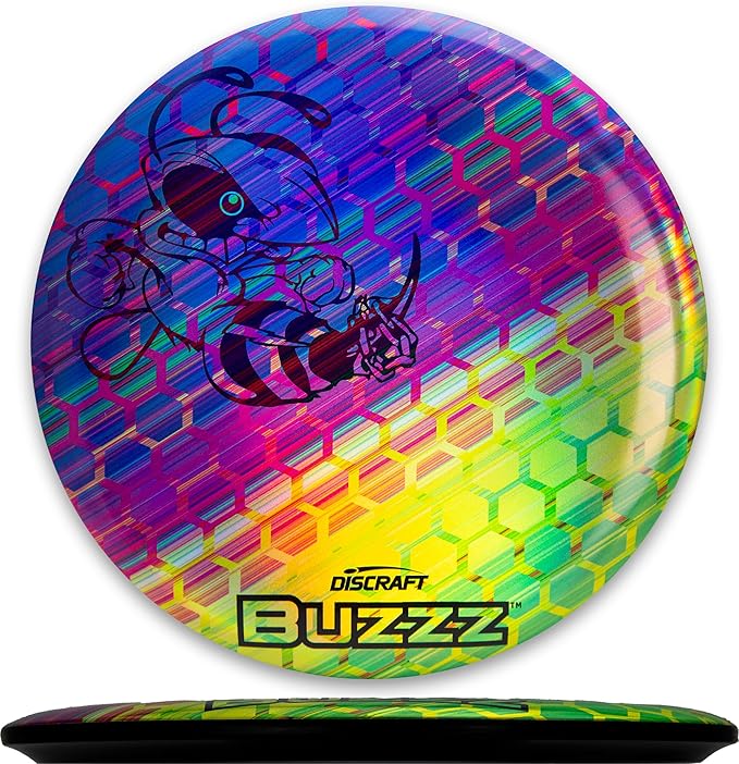 Discraft Full Foil Honeycomb Buzzz – Rainbow & Blue | Midrange | ESP | Supercolor | 170 – 177+ Grams