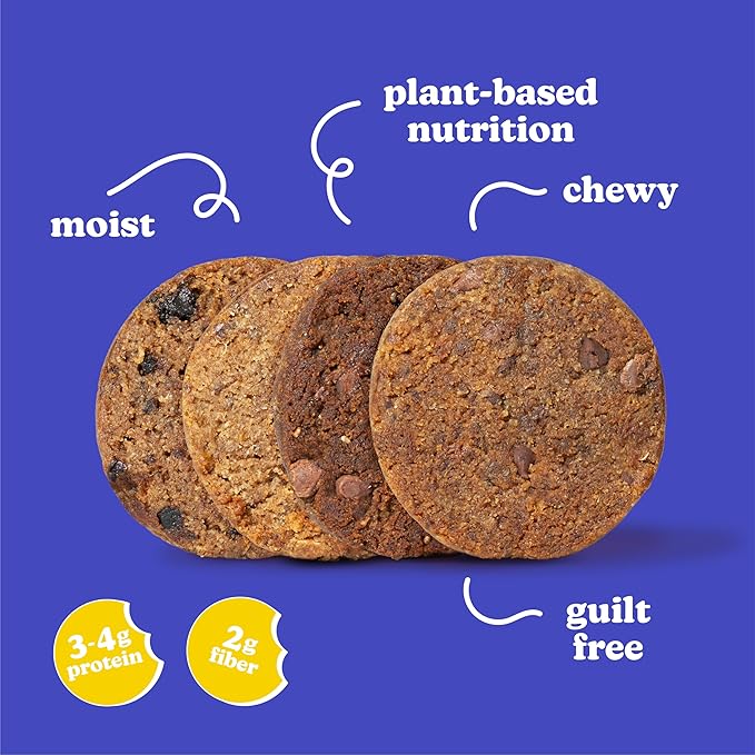 Love + Chew, Variety Pack of Minis - 16 Count - Tasty Gluten Free Cookies - Vegan - Healthy, Paleo, Non GMO Snacks - Individually Wrapped, Soft Baked Cookies - Made from High Protein Almonds - 1 Ounce Each
