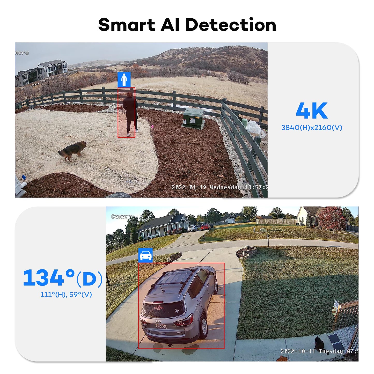 ONWOTE 16 Channel 4K PoE Security Camera System, 16CH 12MP Commercial NVR 4TB, 16x 8MP 134° Outdoor IP Cameras with Audio, AI Detect Human Vehicle, 16x Cables (Total 1280ft), Wired CCTV for Businesses