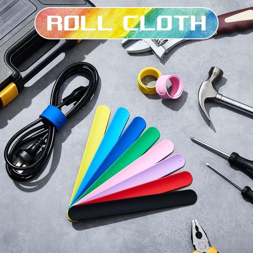 Leyndo Wrapping Paper Roll Holder Clips - 32 Pcs Silicone-Covered Metal Strips | 1 x 9 in for Gifts