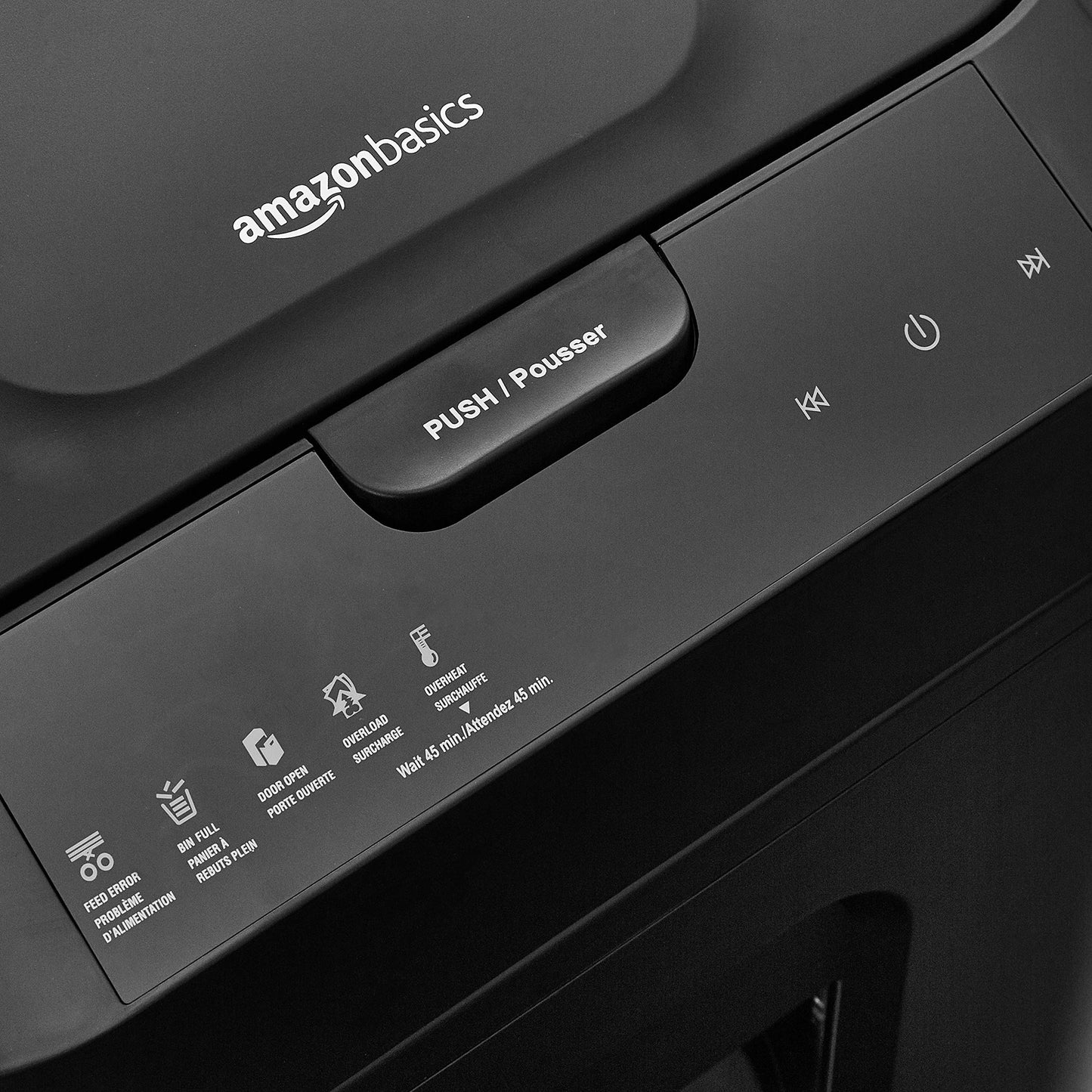 Amazon Basics 150-Sheet Autofeed Micro-Cut Paper and Credit Card Shredder, High Security Level P-4 with 8.5-Gallon Bin, 60-Minute Continuous Run Time, Black