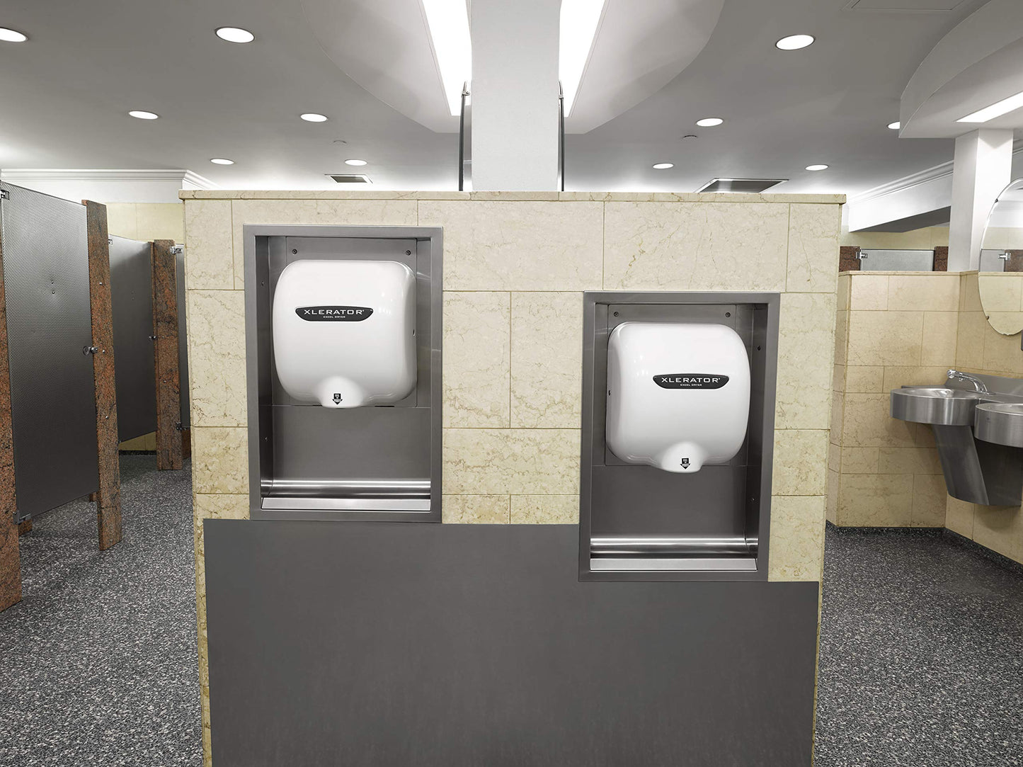 Excel Dryer XL-BW XLERATOR Hand Dryer for Commercial Bathrooms, Pro-grade, Fast Drying Unit with White Thermoset Cover