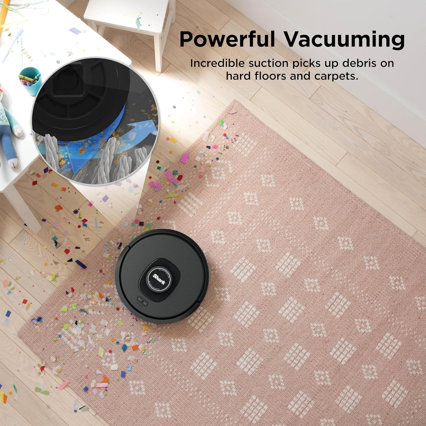 Shark AV2501S AI Ultra Robot Vacuum - Matrix Clean & Home Mapping | 30-Day HEPA Bagless Self-Empty Base, Dark Grey
