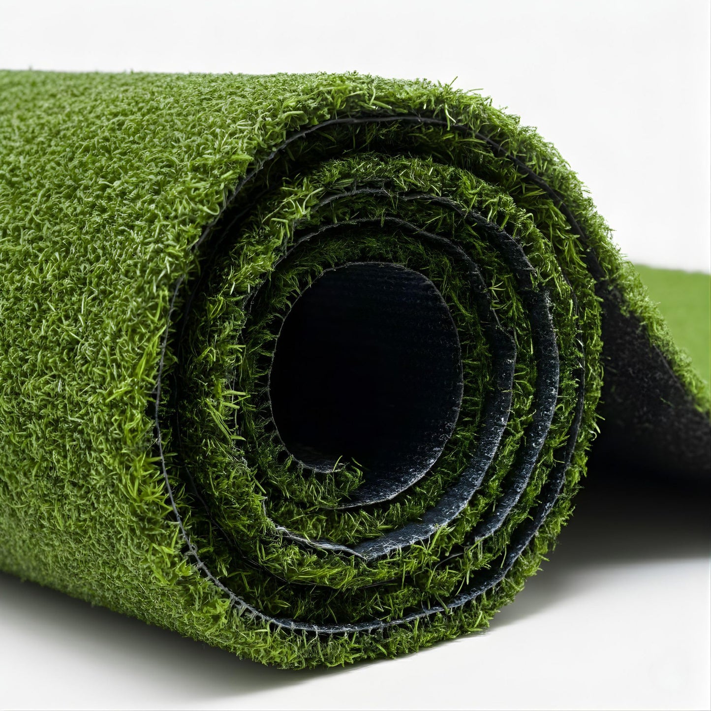 Ottomanson Artificial Grass Rug 4' x 12', Heavy Duty Outdoor Fake Grass Rug for Backyard, Patio, Deck & Home Gym, Large Area Turf with Drainage Holes, UV Resistant