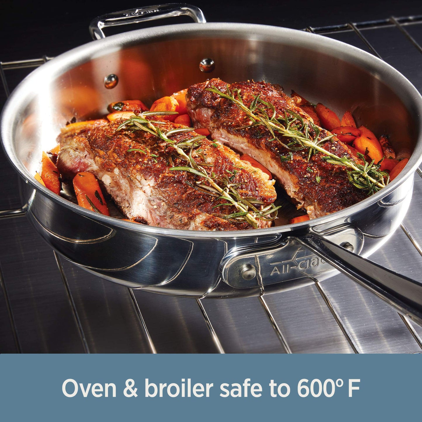 All-Clad D3® Stainless Steel 7.5 inch Frying Pan - Made in the USA- The Original Bonded Professional Cookware- Oven Safe & Induction Compatible